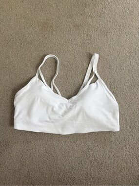 Athleta White Seamless Light Bralette